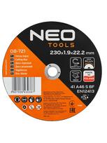 Metalo ir nerūdijančio plieno pjovimo diskai NEO TOOLS 41 A46-S-BF (230x1,9x22,2 mm, 25 vnt.)