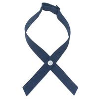 For Women Solid Color Shirt Accessory JK uniform Tie Cravat JK Bow Tie Cross Bow Tie Neck Ties navy blue-Buttons
