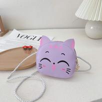 New cartoon cute children's bag shoulder bag girl casual messenger bag kindergarten baby change bag violetinė