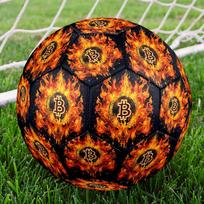 1pc Bitcoin Symbol Size 5 Soccer Ball Suitable for Match Training & Outdoor Use, Durable for Competitive Games, Tournaments Football, Practice - Multi Size 5