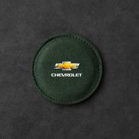 Automobilio puodelio laikiklio padėkliukas PU odos angos neslystantis padėkliukas-kilimėlis Chevrolet Camaro Trax Blazer Captiva Cavalier Onix Silverado Malibu (green,1PCS)