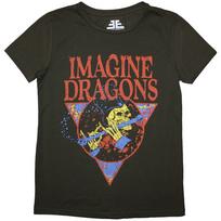 Imagine Dragons Ladies Slim Fit TShirt Skeleton Flute OFFICIAL NEW S