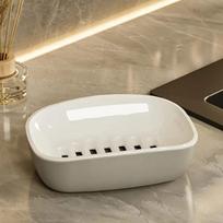 Double Layer Drain Soap Box Easy Clean Keep Soap Dry Non Slip Bottom Household Bathroom Drain Storage Rack Dish Holder