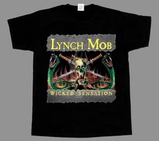 Lynch mob wicked sensation new black shortlong sleeve tshirt M