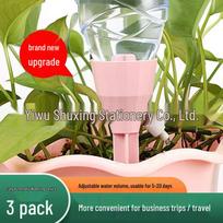 Adjustable Timer Drip Irrigation Device for Universal Bottle Fit - Automatic Plant Waterer Pink Large Dripper
