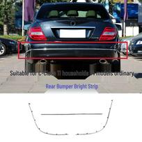 Mercedes-Benz C-Class 204 Galinio buferio apdailos juosta (2011–2014 m): 2048852921, 2048853021, 2048853121 Rear Bumper Center 2048853121 black