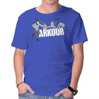 Unisex Crew Neck T-Shirt Parkour In The Office Graphic Short Sleeve Casual Tee L