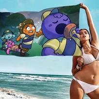 Popular Game Peak Microfiber Microfiber Printed Beach Towel Mountain Climbing Yoga Beach Swimming Running Absorbent Soft Towel Cotton 30x30cm
