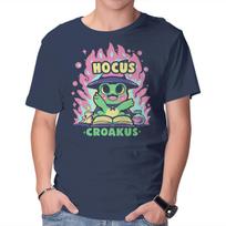Unisex Crew Neck T-Shirt Hocus Croakus Graphic Short Sleeve Casual Tee M