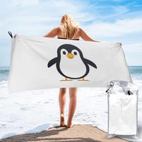 Penguin Beach Towel Soft Microfiber Quick Dry Absorbent Quick Towels For Bath 70x140 cm