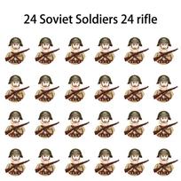 24 soldierscross-borderbuildingblockWorldWarIIdollsetcollection military series weapons sandbag building block toysforeign trade
