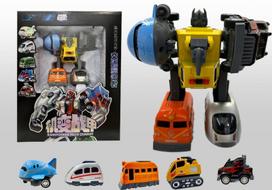 BKK 15cm 5in1 Alloy Car Transformation Robot Train Robot Action Figures Vehicle Car Boy Girl Children's Toy Gift 18cm