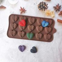 Silicone Chocolate Molds Nonstick Candy Molds for Baking Handmade Truffles Jelly Ice Cube Molds Flower Heart Square Shapes