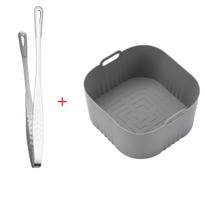 17cm Silicone Air Fryer Mold 28cm Stainless Steel Barbecue Clip Set Non Stick Bakeware Compatible with Philips for Baking Cake