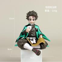 New hot Anime Demon Slayer Figure Kamado Tanjirou Nezuko Sitting Posture Action Figure PVC Model Doll Collection Toy Gift Kids