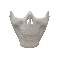 Warrior Grim Reaper Cosplay Props Halloween Skull Mask Skeleton Mask Half Face Mask Cosplay Mask balta