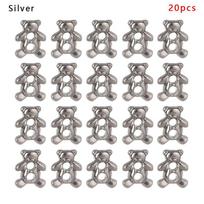 Dovanų rankdarbiai lėlių nameliai Miniatiūrinės mini sagos Drabužių siuvimo sagtis „Pasidaryk pats“ lėlių drabužiai metalinės sagtys 20pcs sidabras