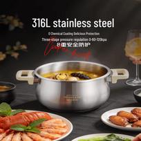 COOKER KING Food-Grade 316 Stainless Steel Pressure Cooker