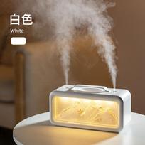 New Snow Mountain Humidifier Creative Ambient Light Humidifier Home Desktop Double Spray Humidifier USB Portable 200*86*106mm balta