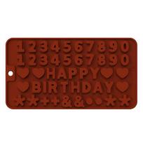 Silikoninės raidžių ir skaičių šokolado formelės Alfabėtai Skaičiai Kepimo įrankis Su „Happy Birthday“ torto dekoracijomis Fondanto formelė A