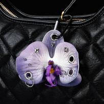 Naujas kūrybiškas išskirtinis Phalaenopsis orchidėjos raktų pakabukas Saldus simuliacinis gėlės pakabukas Raktų žiedas Kuprinės pakabukai Dekoracijos Dovanos A1