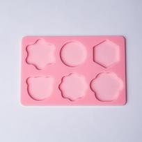 Reusable Silicone Pad for 25mm Wax Seal Stamp Molding Precise Sealing Wax Shape Tool for DIY Envelope Invitations 6 Grids rožinė
