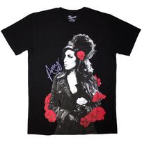 Amy Winehouse TShirt Rose Portrait Black OFFICIAL NEW XL