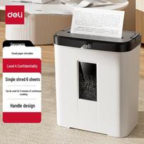 Deli Desktop Paper Shredder, 6-Sheet Cross-Cut, P4 Security CN plug (adapter included)