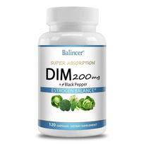 DIM 200mg kapsulės, Super įsisavinamas diindolilmetano papildas su juodaisiais pipirais, Estrogenų pusiausvyros ir medžiagų apykaitos palaikymas 120PCS