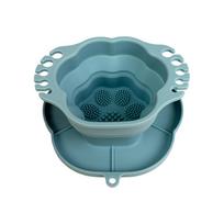 Cat Paw Silicone Makeup & Artist Brush Cleaner Portable Washing Mat  for Cosmetic Brushes mėlyna