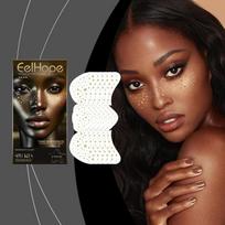 Waterproof Temporary Tattoo Facial Glitter Star Sticker Metallic Golden Irregular for Fake Freckle Festival Makeup one size