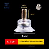 Plastic Screw-type Suction Cup M4568 No-drilling Required Strong-hold Vacuum Transparent Glass Hook Secure Non-slip Storage Hook Standard
