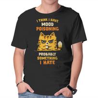 Unisex Crew Neck T-Shirt A Bad Case Of Mood Poisoning Graphic Short Sleeve Casual Tee XXL
