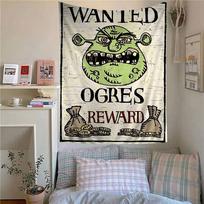 Cartoon Funny S-Shrek Movie Colorful Tapestry Wall Hanging Bohemian Wall Tapestries Mandala Wall Art Decor 50x70cm