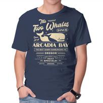 Unisex Crew Neck T-Shirt The Two Whales Diner Emblem Graphic Short Sleeve Casual Tee XL
