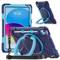 Portable Tablet Cases for 11.0  IPad 11/10 2025/2022 10th/11th A16 Case IPad11 A2757/A2696 Cover Silicone+PC Rotate Stand Shell for iPad 2022 10th