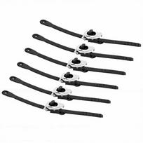 6PCS Heavy Duty Reusable Ratchet Cable Ties 32cm 12 Inch Adjustable Locking Straps with Stainless Steel Buckle for