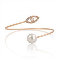 New Zinc Alloy Crystal Cuff Bracelet Spiral Heart Flower Gold Hollow Bracelet Elegant Style Metal Armband for Women Girls