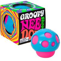 Needoh Groovy Shroom Squishy Fidget žaislas Rožinio grybo formos Be BPA Saugus Atsipalaidavimui Nuo nervingumo Ramina Dirglumą Darbalaukio Kasdienis papuošalas