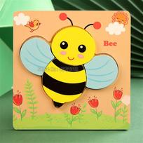 Baby High Quality 3d Wooden Puzzles Educational Cartoon Animals Early Learning Intelligence Puzzle Game Toys For Children