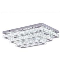 Modernus LED kristalinis lubinis šviestuvas 50 cm įleidžiamas šviestuvas 3 pakopų nerūdijančio plieno lubiniai šviestuvai 6500K šaltai baltas 71 LED 51*15.5cm