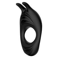 Vibruojantis penio žiedas FeelzToys Zeus Dual Vibe, juodas, vandeniui atsparus silikonas