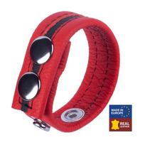 Odinis varpos žiedas Red Leather Tippy, raudonas