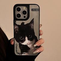 Poros Madingas Šaunus Katė ir Šuo Tinka Apple 16 Promax Mobiliojo Telefono Dėklas Individualus Iphone14 Anti Kritimo 13 Veidrodinis 15 Kietas 16promax