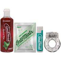 Oralinio sekso rinkinys Doc Johnson GoodHead Suck It Kit Mint, mėtinis, 4 dalių