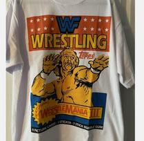 WWF Topps Wrestling 1987 Cards Hulk Hogan T-Shirt reprint XXL