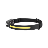 Įkraunamas priekinis žibintas (5W COB + 3W LED) - galvos juosta