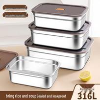 ZISIZ Food-Grade 316 Stainless Steel Fresh-Keeping Container