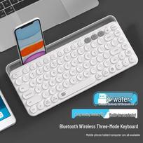 Portable Multi-Device Wireless Keyboard with Integrated Tablet Stand