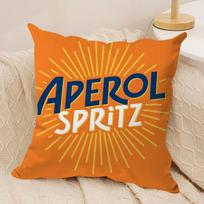 Logo A-Aperol Spritz Cushion Cover Silky Short Plush Invisible Zipper Dustproof Sofa Pillow Case For Home Decor Peach skin 18*18(CM)-1Pcs